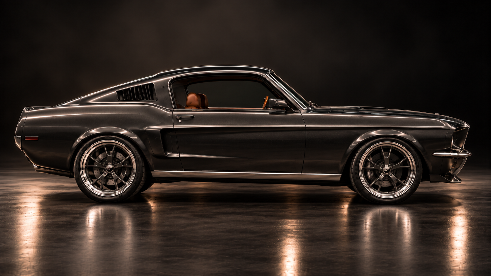 LUKIN 67 fastback side profile in graphite metallic