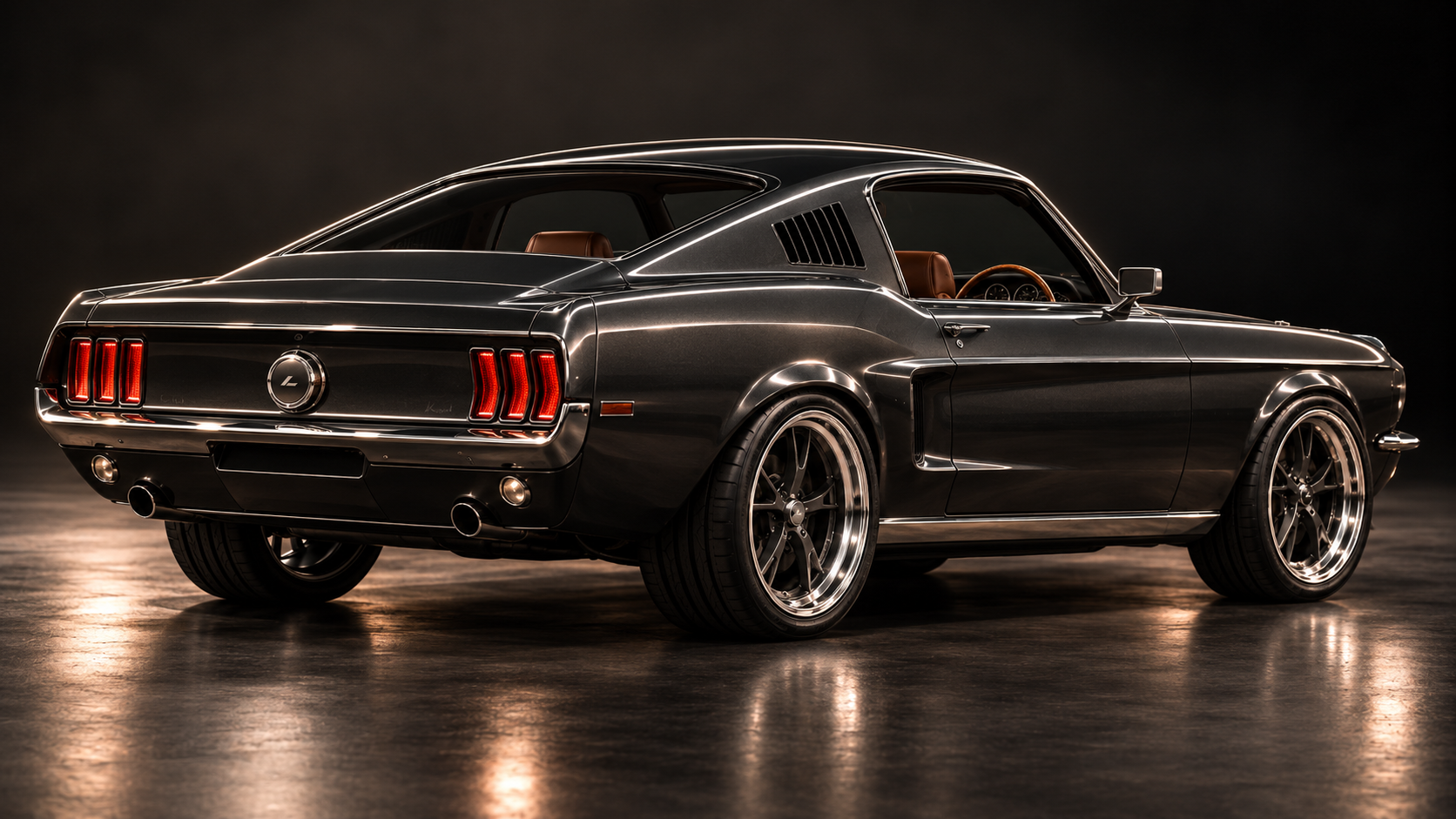 LUKIN 67 rear three-quarter concept with L-branded rear fuel cap